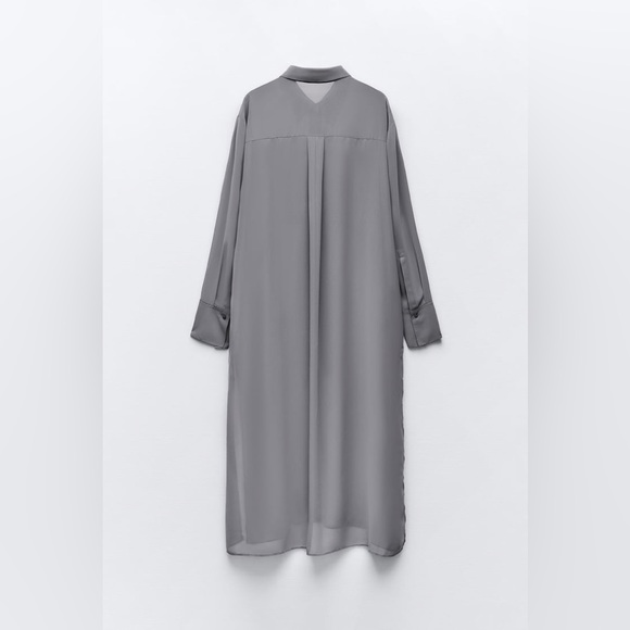 SEMI-SHEER LONG TUNIC - Picture 3 of 4